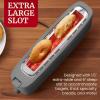 Elite Gourmet ECT2517OX SLIMTOAST™ 2-Slice, Long Slot Toaster, Cool-touch Body, 6 Toast Settings & Cancel Function, Extra Wide 1.5” Slot Easily Fits Bread, English Muffins, Bagels & Waffle, Ocean Blue(Grey)