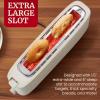 Elite Gourmet ECT2517OX SLIMTOAST™ 2-Slice, Long Slot Toaster, Cool-touch Body, 6 Toast Settings & Cancel Function, Extra Wide 1.5” Slot Easily Fits Bread, English Muffins, Bagels & Waffle, Ocean Blue(Cremello)