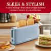 Elite Gourmet ECT2517OX SLIMTOAST™ 2-Slice, Long Slot Toaster, Cool-touch Body, 6 Toast Settings & Cancel Function, Extra Wide 1.5” Slot Easily Fits Bread, English Muffins, Bagels & Waffle, Ocean Blue(Ocean Blue)