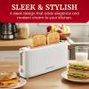 Elite Gourmet ECT2517OX SLIMTOAST™ 2-Slice, Long Slot Toaster, Cool-touch Body, 6 Toast Settings & Cancel Function, Extra Wide 1.5” Slot Easily Fits Bread, English Muffins, Bagels & Waffle, Ocean Blue(Cremello)